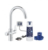 MONOMANDO COCINA STARTER KIT BLUE PURE BAUCURVE GROHE